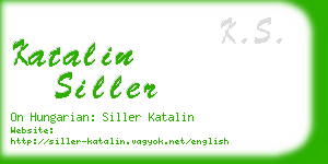 katalin siller business card
